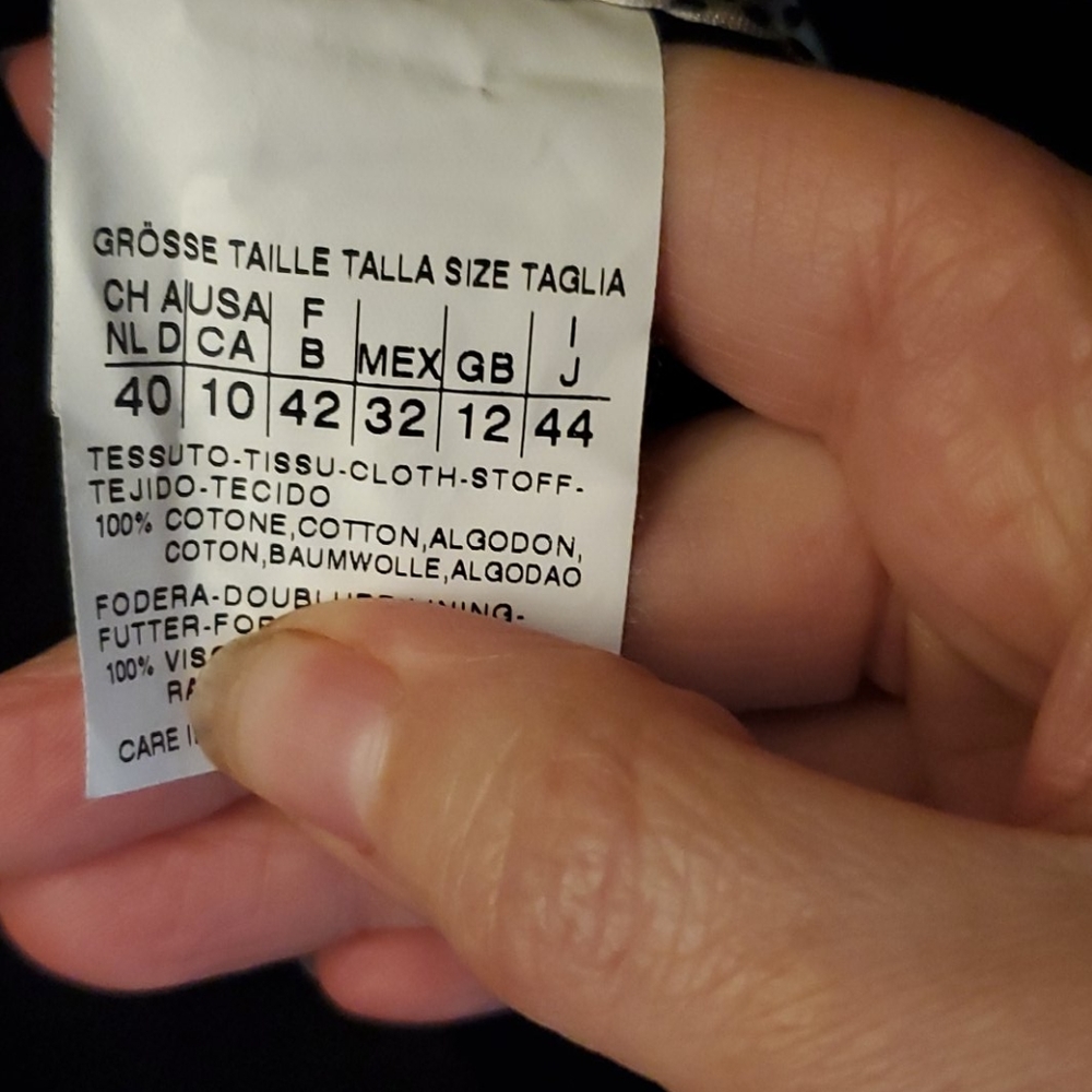 Maxmara Weekend, black cotton twill swing jacket - Picture 7 of 7